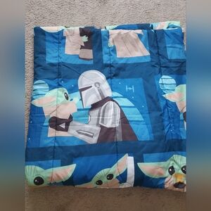 Star Wars Mandalorian Blue and Green Comforter
